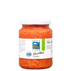 UL Bio Karotten geraspelt, BayBio, 330g Glas