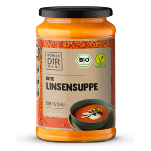 Rote Linsensuppe Curry & Kokos 380ml Bio & vegan