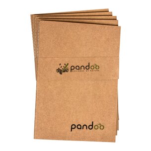pandoo Bambus Notizhefte DIN A5, 5 Stück