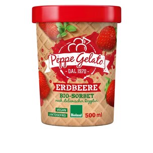 Peppe Gelato Erdbeere Bio-Sorbet