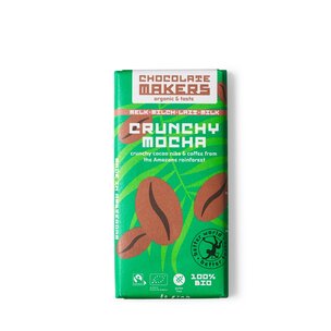 Bio Fairtrade Crunchy Mocha - Milchschokolade mit Kakaonibs und Kaffee