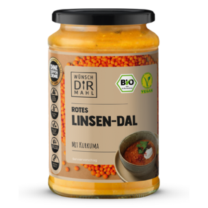 rotes Linsen-Dal mit Kurkuma 380ml Bio & vegan