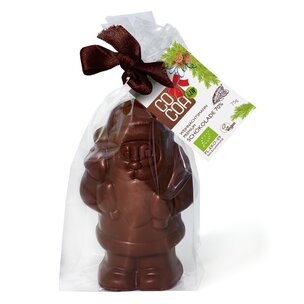 Cocoa Weihnachtsmann in dunkler bean-to-bar premium Schokolade 70% raw & vegan