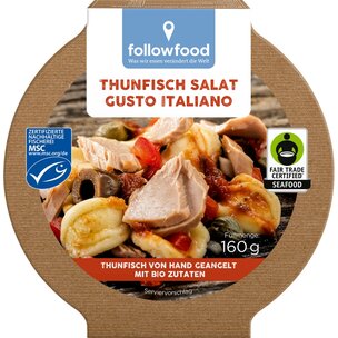 Thunfisch-Salat Gusto Italiano, Thunfisch von Hand geangelt.