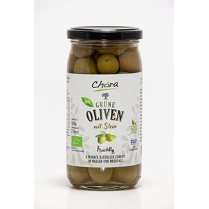 Bio Grüne Oliven mit Stein