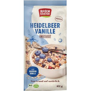 Heidelbeer-Vanille-Müsli ungesüßt