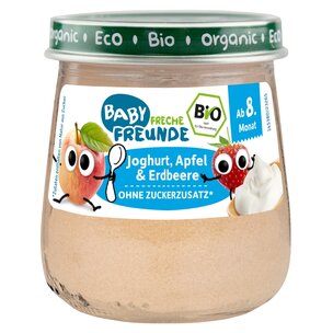 FF Bio Gläschen Joghurt, Apfel & Erdbeere