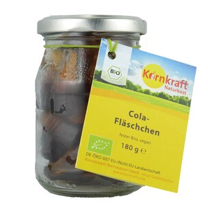 Cola-Fläschchen mit Gummi arabicum, vegan 180 g Pfandglas