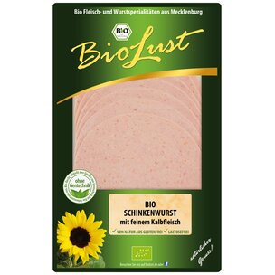 Bio Schinkenwurst mit feinem Kalbfleisch