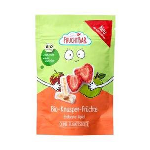 Bio-Knusper-Früchte  Erdbeere, Apfel