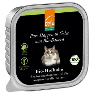 Katze  Pure Happen in Gelee Bio-Hofhuhn