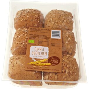 Dinkel Brötchen 73% Vollkorn, 6 Stück