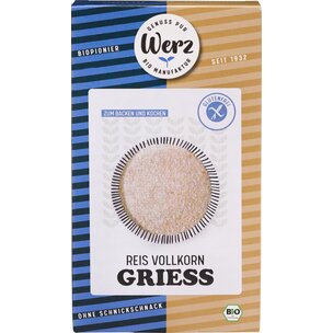 Reis Vollkorn Grieß, glutenfrei