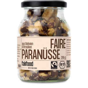 Faire Paranüsse Natur (295g, Pfandglas groß, Bio & Fairtrade)