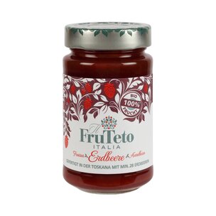 FruTeto Italia 100% Erdbeere Bio-Fruchtaufstriche 250g. Fruchtanteil 100%.