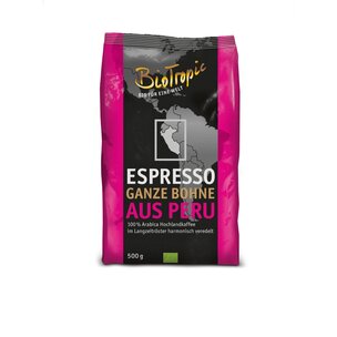 Espresso ganze Bohne aus Peru