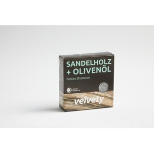 Velvety Festes Shampoo Sandelholz + Olivenöl 60g 