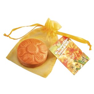 Schafmilchseife Blume Mandarine im Organzasäckchen 75gr