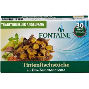 Tintenfischstücke in Bio-Tomatencreme