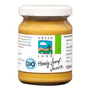 UL Bio Honig-Senf-Sauce, BayBio, 125ml Glas