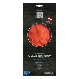 Youkon Wildlachs Red Salmon 150g, MSC zertifiziert, kalt geräuchert