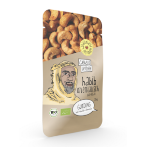Habib - geröstete Bio-Cashews orientalisch im PP-Tütchen