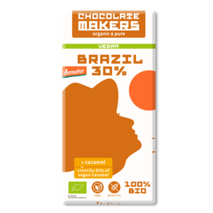Bio Demeter Brazil Vegan 30 % mit Karamellstückchen 