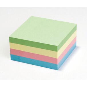 memo Haftnotiz-Quader 400 Blatt 75 x 75 mm, grün/gelb/rosa/blau