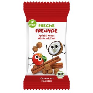 Freche Freunde Bio Apfel & Kokos Würfel mit Zimt